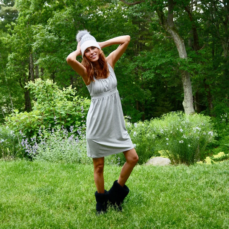 Elegant Women's Fashion Ruched Empire Dress