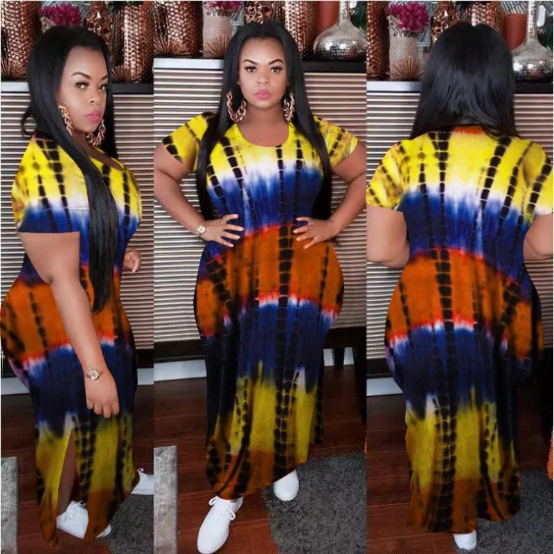 Affordable Women's Garments Printed Dress Plus Size Women's Clothing