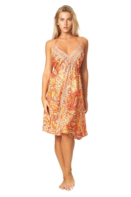 High End Women's Wear Cute Positano Mini Boho Dresses