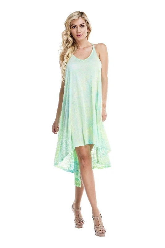 Online Boutiques Clothing Multi Color Racerback Cover Up Dress