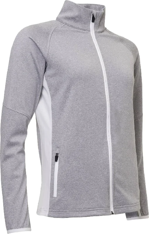 Women's High-Fashion Outfit Women’S Ashby Full-Zip Jacket With Pockets In Light Grey