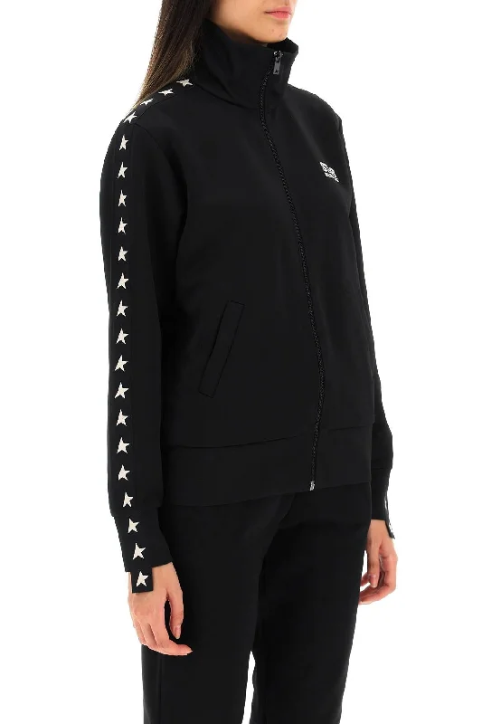 Women's Clothing Outfit Set Golden Goose Denise Slim Jacket Black With White Stars