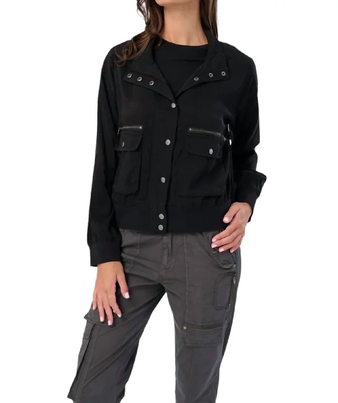 Best Fashion Deals Of The Season – Upgrade Your Style Samaria Stretch Cupro Jacket In Black