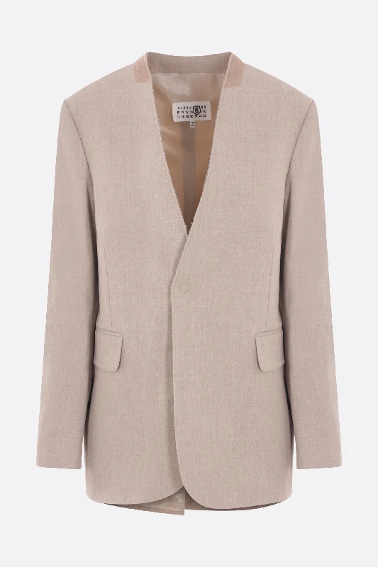 Women's Relaxed Outfit single-breasted jacket in viscose blend