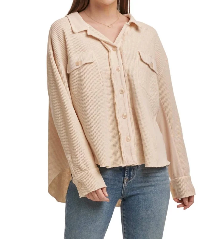 Fashionable Women's Casual Apparel Foster Jacket In Cream