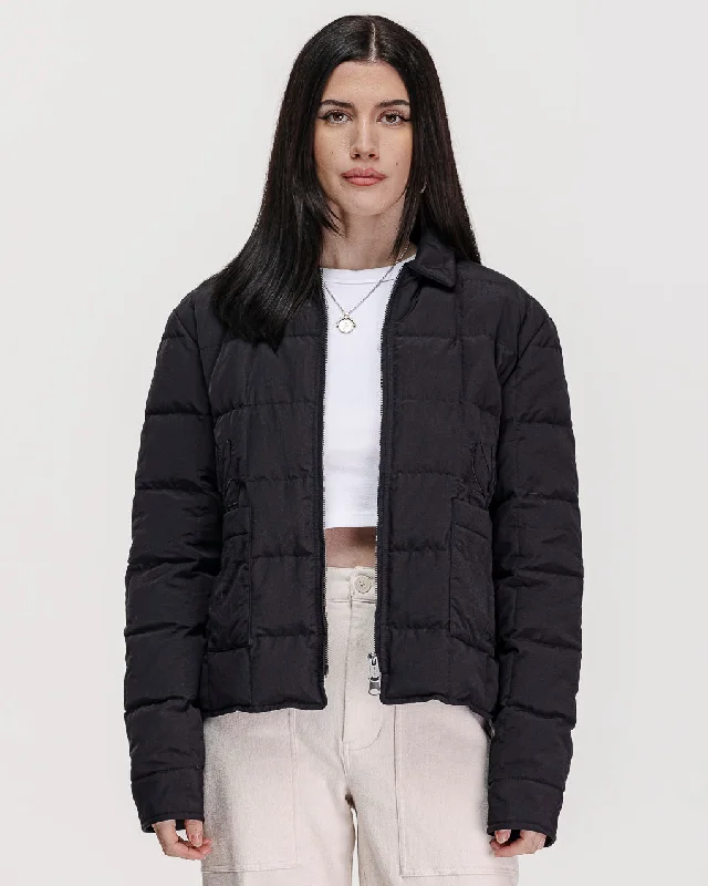 Casual Garments For Women Time To Slow Quilted Jacket - Washed Black