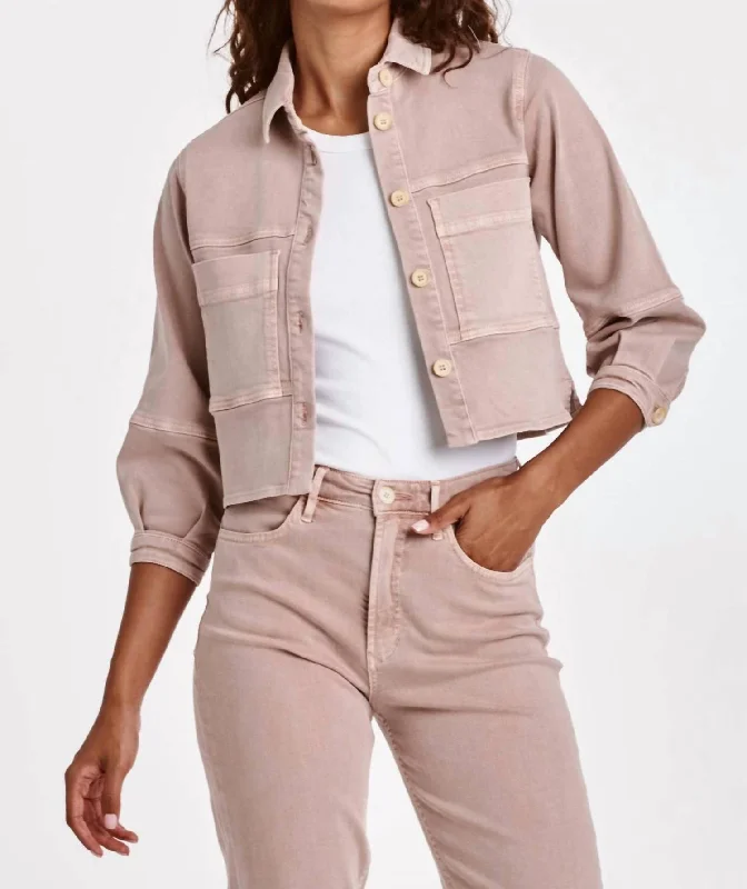 Big Savings On Modern And Classic Fashion Looks Hanh Button Front Jacket In Rose Quartz