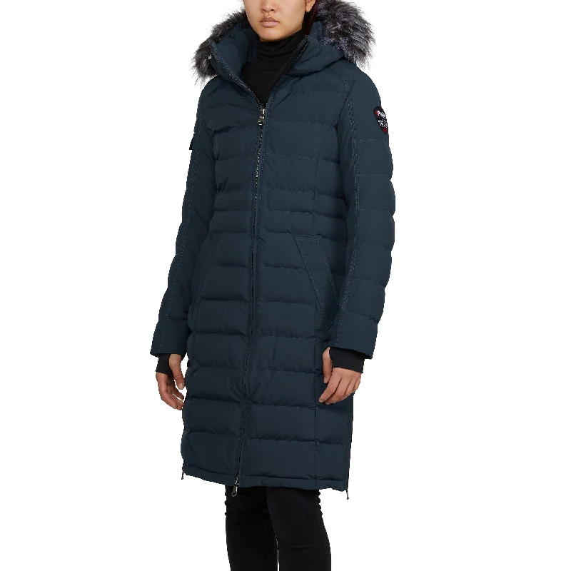 Women's Trendy Outfit Pajar Women's Venice Long Puffer with Removable Faux Fur Trim