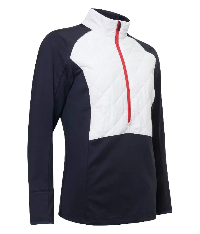 Affordable Luxury – Chic Clothing At Special Prices Women’S Troon Warm And Windproof Hybrid Half-Zip Jacket In Mixed Navy