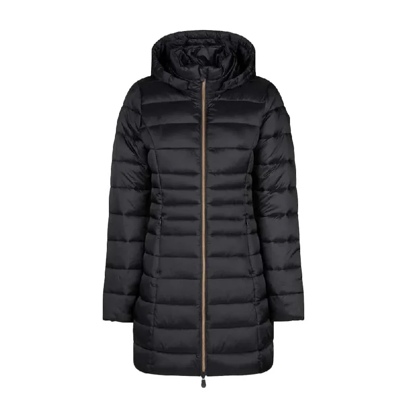 Seasonal Clearance Sale – Big Savings On Trendy Looks Save the Duck Women's Reese 3/4 Hooded Puffer Coat, Black