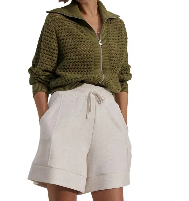 Women's Outerwear Clothing Eloise Zip Through Knit Jacket In Fresh Fern