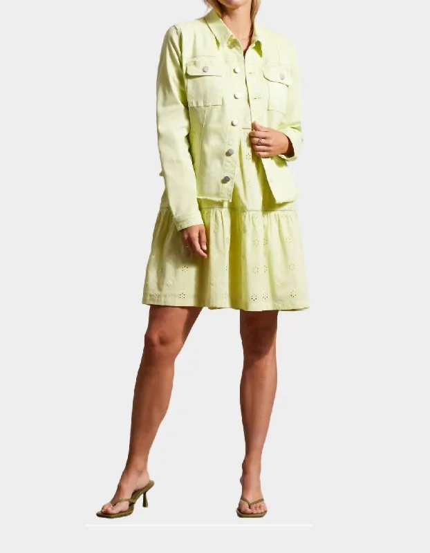 High-End Fashion, Low-End Prices – Sale Happening Now Button Up Jacket In Wild Lime