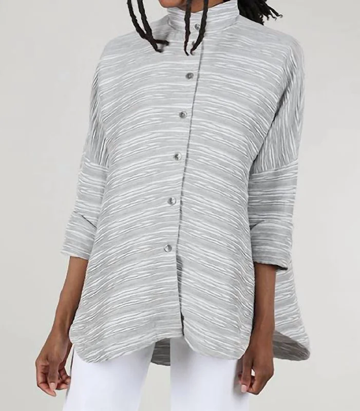 Women's Evening Clothes Complex Circular Jacket In Gray