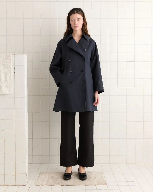 Women's Everyday Apparel Waxed Herringbone Peacoat