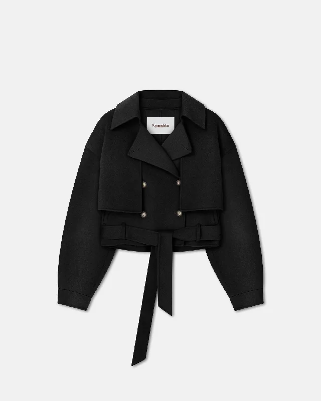 Exclusive Wardrobe Deals – Style Up For Less Satoyo - Wool And Silk-Blend Jacket - Black