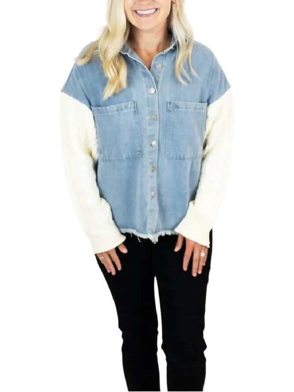 Flash Sale On Stylish Outfits – Hurry Before It's Gone Autumn Denim Jacket In Light Wash