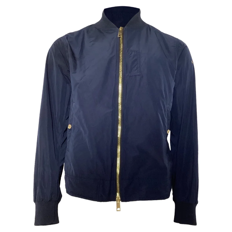 Women's Active Garments For Workouts Burberry Shell Bomber Jacket in Blue Polyester