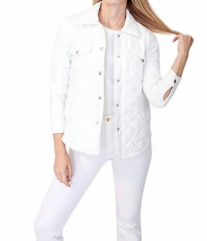 Affordable Women's Garments Shirt Jacket In White