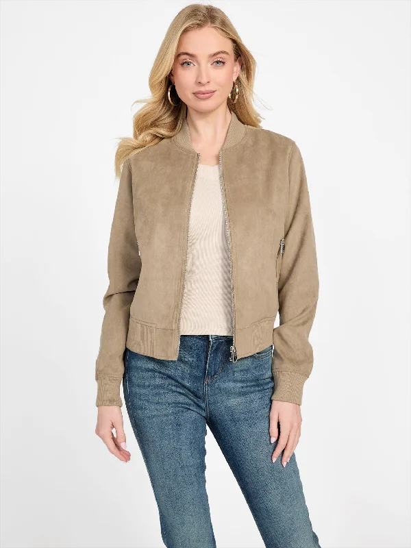 Women's Chic Outerwear Outfit Everly Faux-Suede Jacket