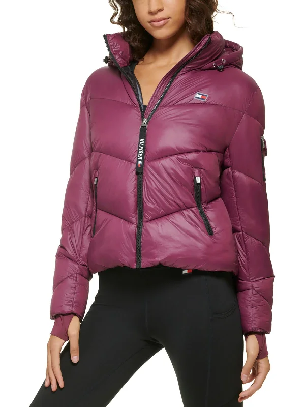 Comfortable Outfit For Women Womens Quilted Hooded Puffer Jacket