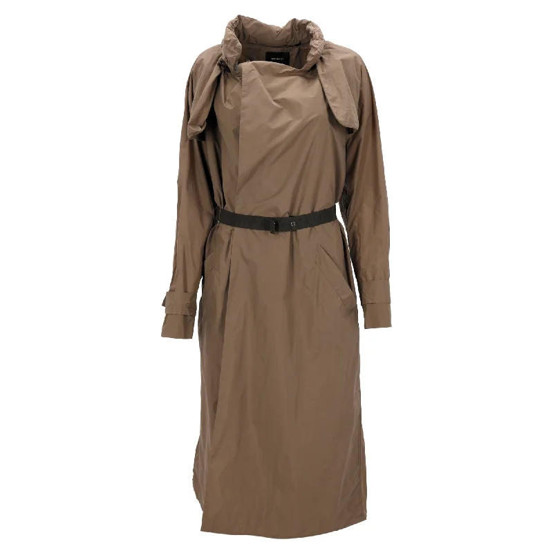 Women's Casual Wear Clothing Isabel Marant Belted Midi Trench Coat in Brown Nylon