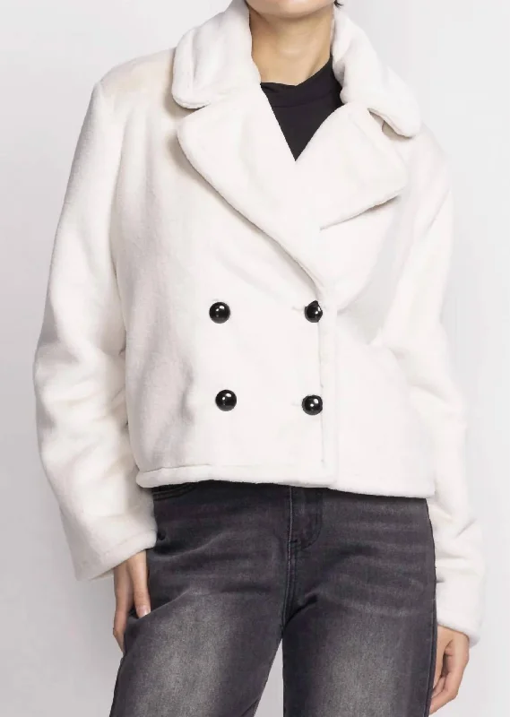 Women's Elegant Evening Outfit Raquel Coat In White