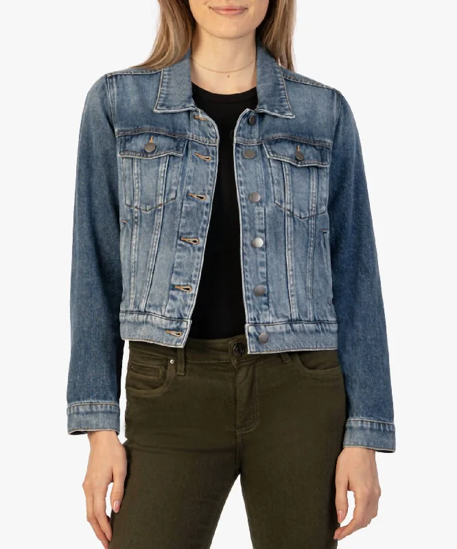 Huge Savings On Must-Have Clothing Essentials Julia Cotton Denim Jacket In Capitalized