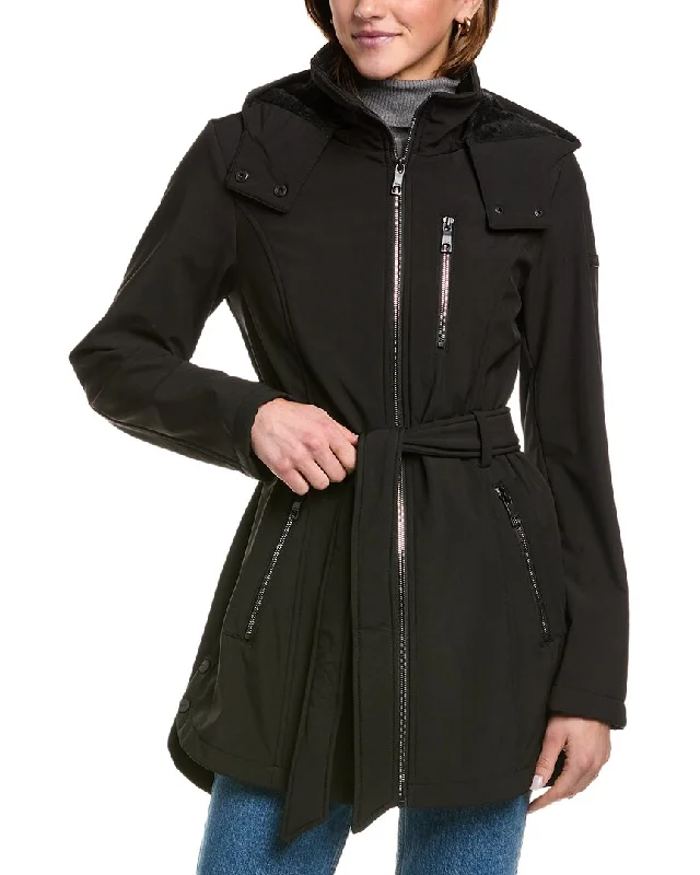 Women's High-Fashion Outfit Nautica Belted Softshell Jacket