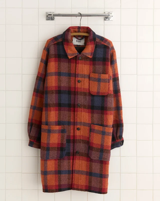 Women's Elegant Garments Clinton Street Plaid Coat