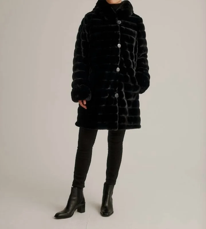 Seasonal Wardrobe Refresh – Shop Stylish Looks For Less Faux Fur Reversible Coat In Black