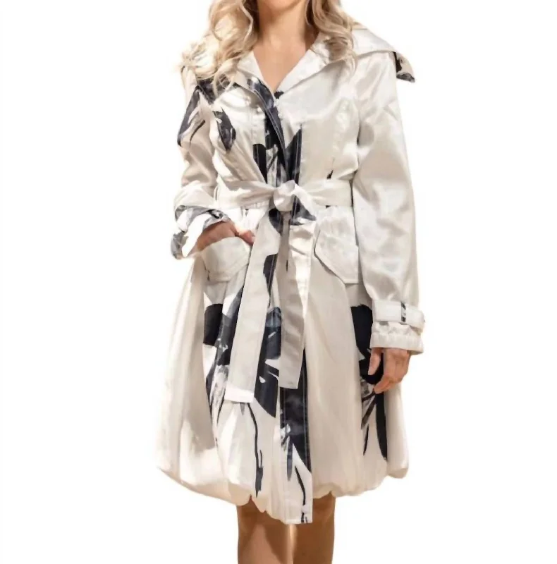 Flash Sale On Stylish Outfits – Hurry Before It's Gone Bubble Trench Coat In Black/white