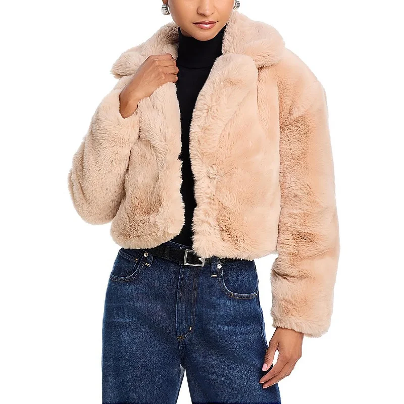 Fashion Sale Live Now – Upgrade Your Style For Less Womens Crop Faux Fur Faux Fur Coat