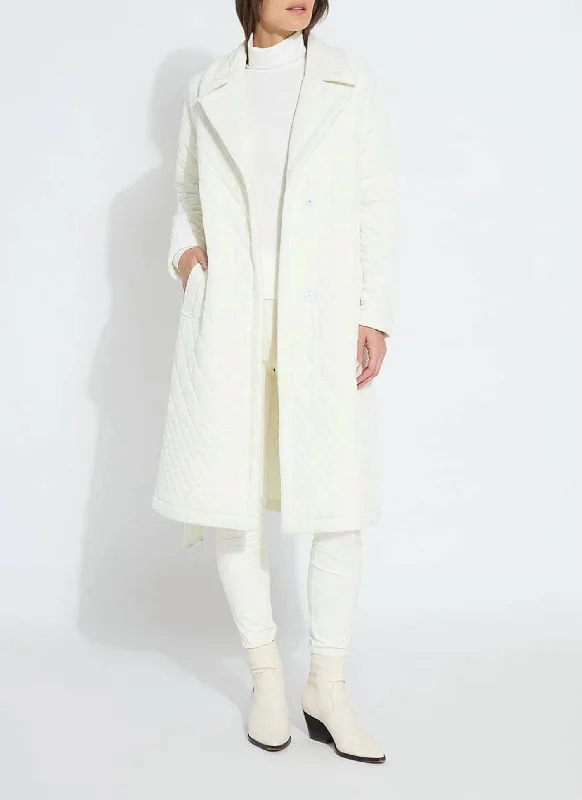 Casual Chic Clothing For Women Starla Velvet Coat In Cream