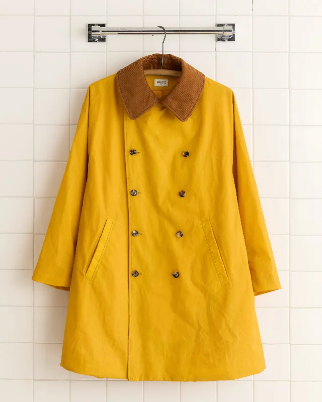 Sustainable Women's Apparel Waxed Peacoat - Yellow