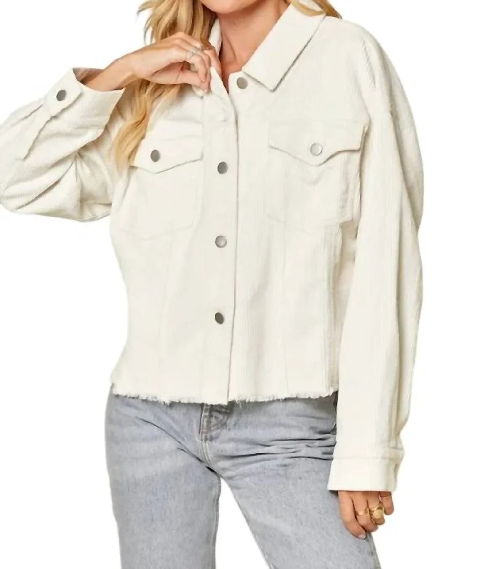 Women's Outerwear Apparel Don't Waste A Moment Shacket In Cream