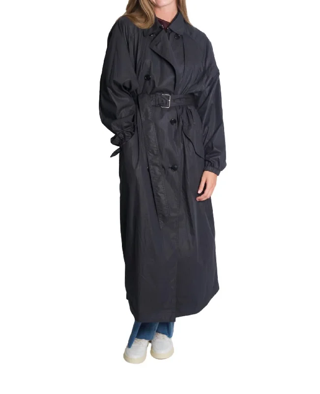 Women's Evening Outfit Cacilda Trench Coat In Black