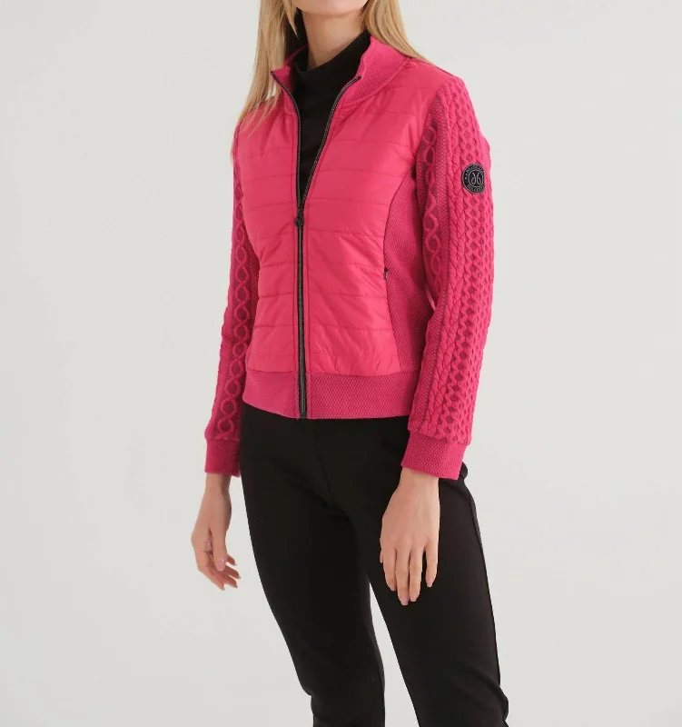 Women's Clothes And Garments Puffer Jacket In Fuschia