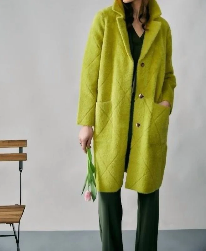 High-End Fashion, Low-End Prices – Don't Miss Out Wasabi Notched Collared Coat