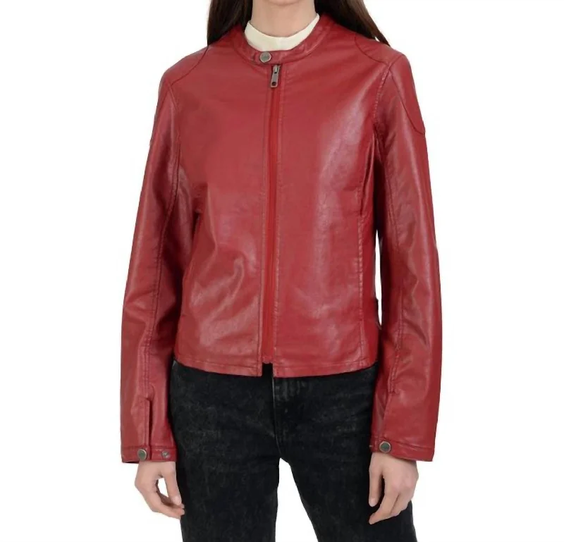 Flash Sale – Stunning Outfits At Exclusive Prices Leather Jacket In Red