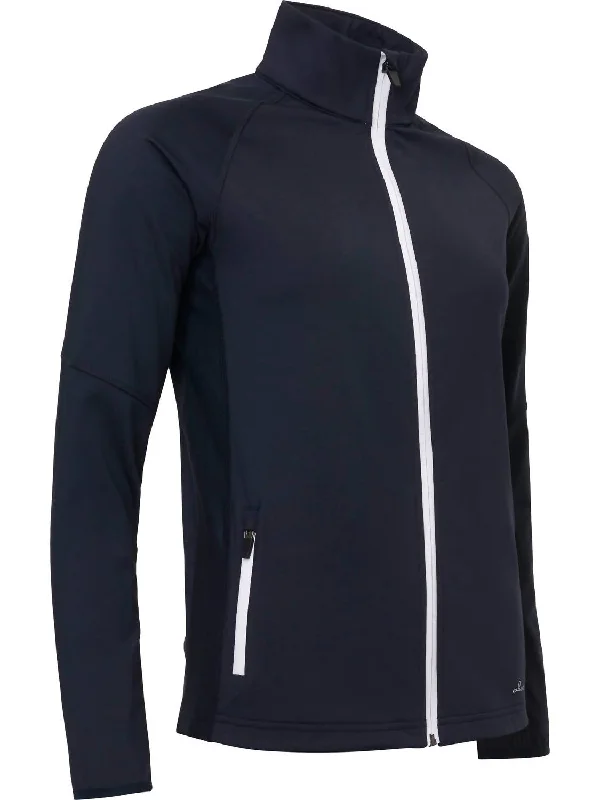 Women's Transitional Garments Women's Ashby Full-Zip Jacket With Pockets In Navy