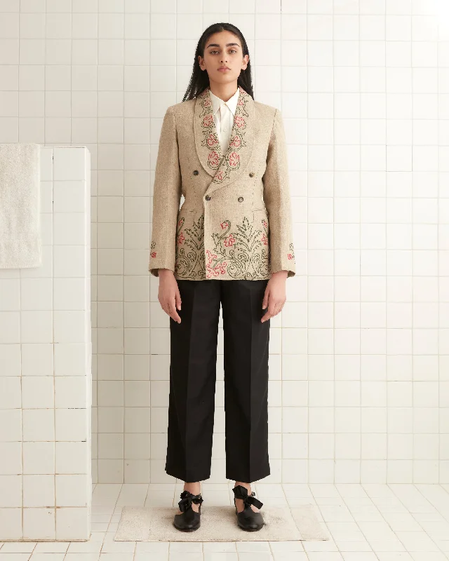 Affordable Luxury – Chic Clothing At Special Prices Embroidered Trumpetflower Suit Jacket