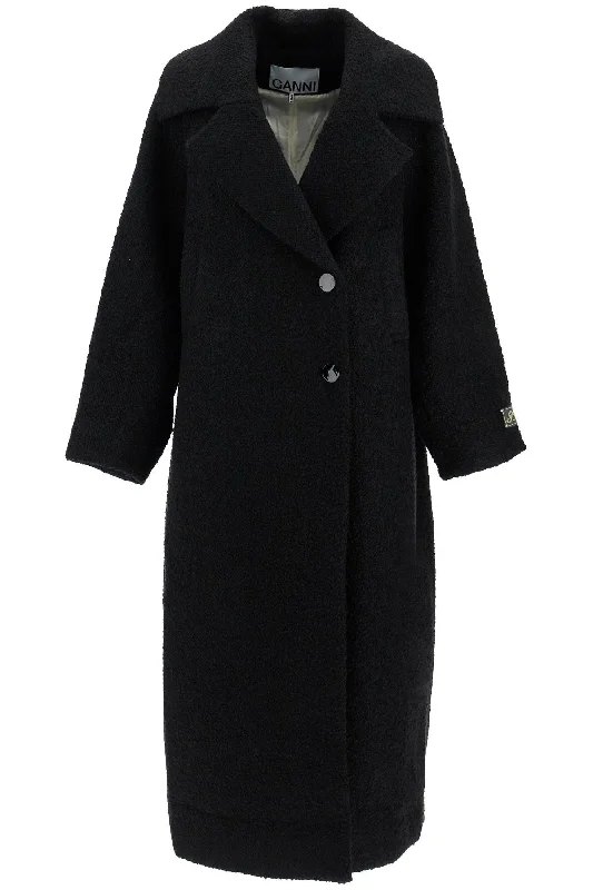 Stylish Women's Outerwear Apparel Ganni Women's Long Bouclã Coat For