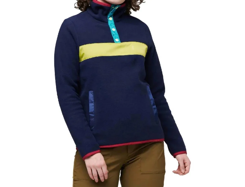 Luxury Women's Clothing Teca Fleece Pullover Jacket In Show Time