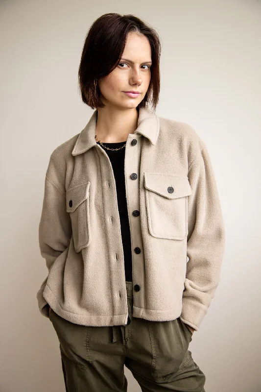 Women's Casual Wear Clothes Thread & Supply Auria Trucker Jacket in Vintage Khaki | J1564PFKTS-VINTAGEKHAKI