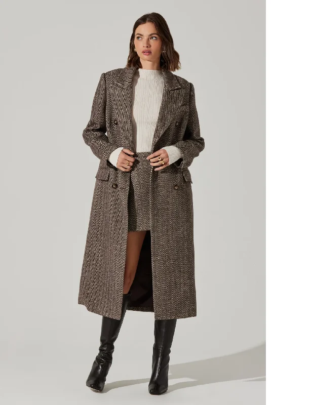 Huge Fashion Markdowns – Update Your Closet Now Morana Coat, Brown Herringbone