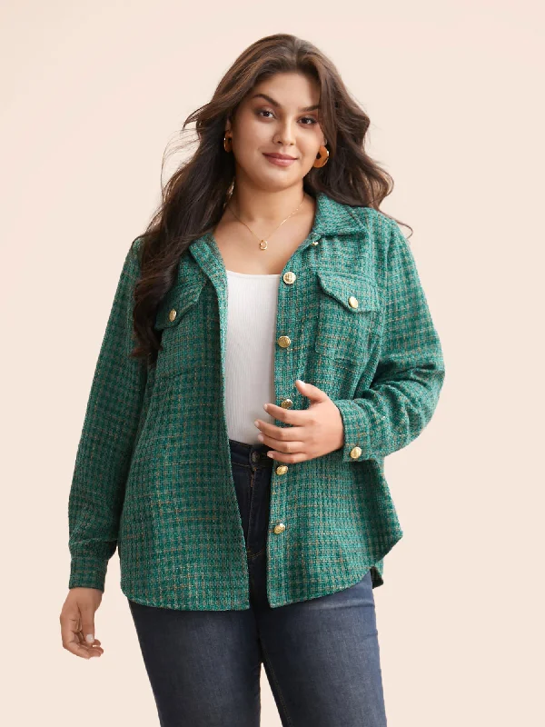 Limited-Time Clothing Sale – Grab Your Favorites Today Tweed Patch Pocket Pleated Jacket