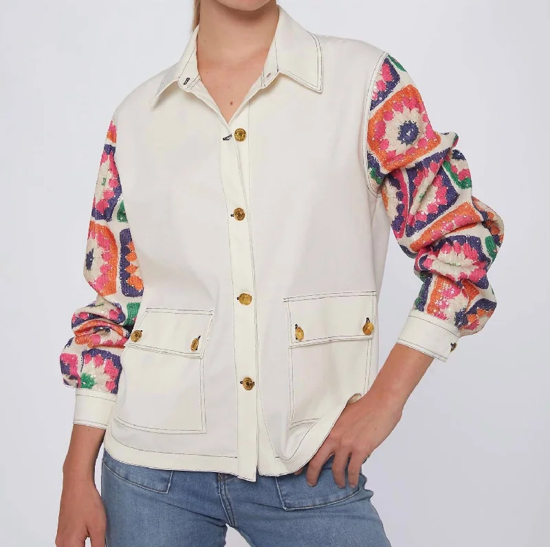 Sustainable Fashion Clothing For Women Olivia British Check Shirt Jacket In White