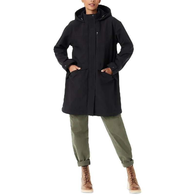 Tailored Clothing For Women Womens Hooded Polyester Parka Coat