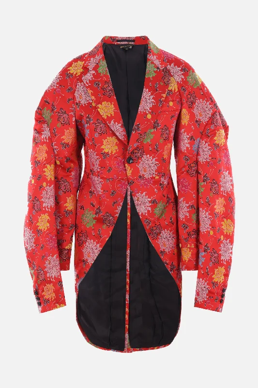 Women's Holiday Clothing single-breasted jacket in jacquard satin