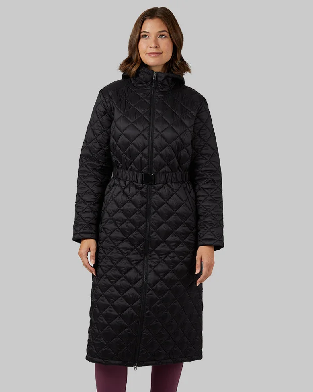 Women's Night-Out Clothes WOMEN'S DIAMOND QUILTED MAXI POLY-FILL COAT